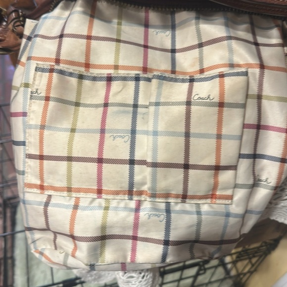 VTG Coach RARE Bleeker Tattersall XL Bucket
Duffle in Brown - Picture 8 of 8